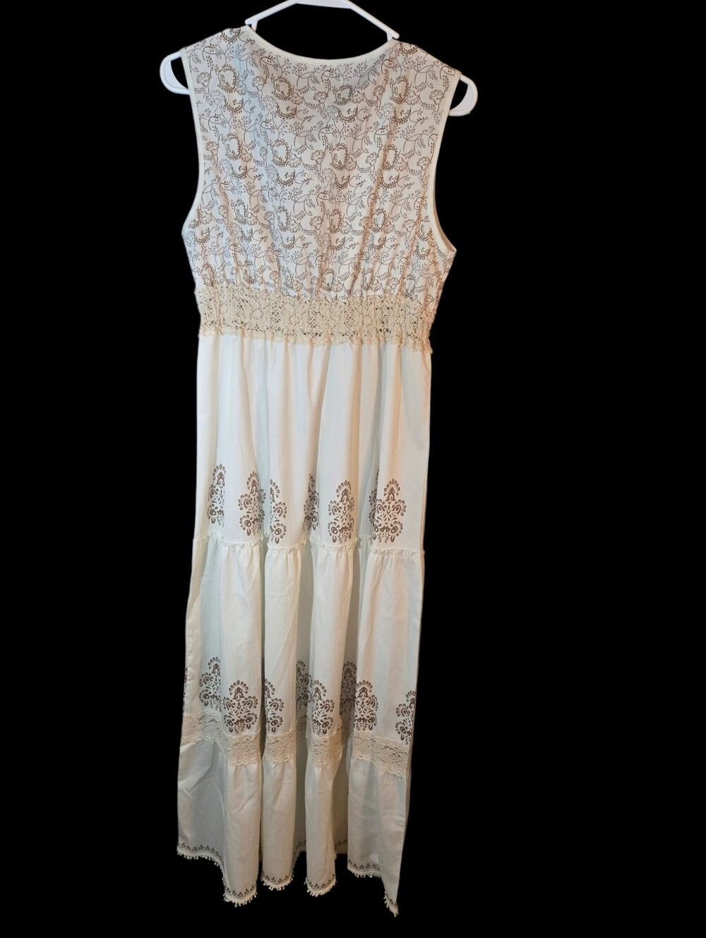 Shein Women's Boho Tiered Sleeveless Maxi Dress, Large, NWOT, Beach Hippie Vaca - Picture 2 of 8